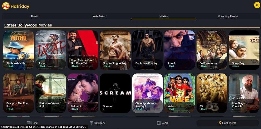HDFriday Website