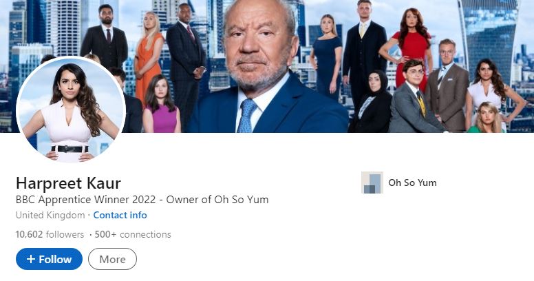 Harpreet Kaur's LinkedIn profile