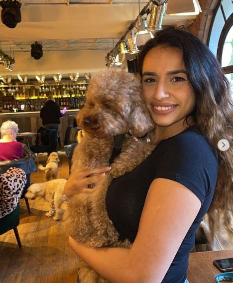 Harpreet with her pet dog Rosie