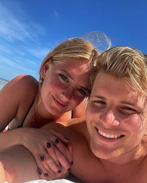 Jackson Warne with his girlfriend