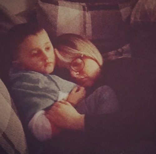Jade Scott with her son Calum Scott