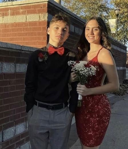 Jaden Walton with his friend