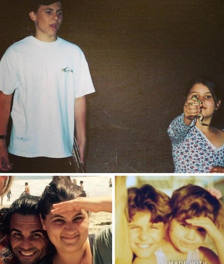 Jeremy Jackson with his young sister