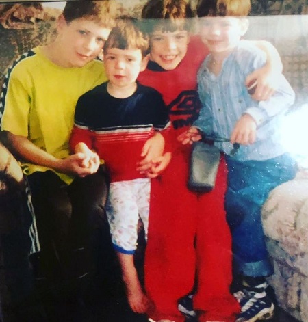 Jordan North with his brother