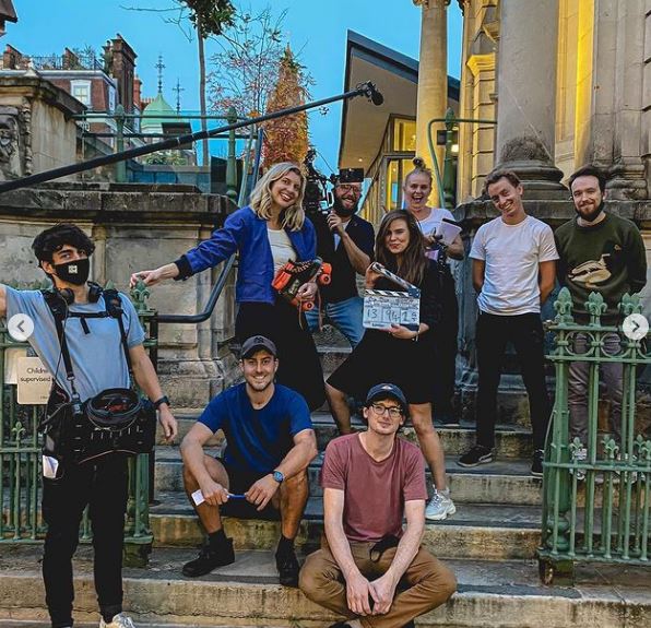 Kate with the cast of Hunch