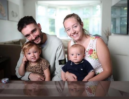Kelsey Hardwick with her spouse and kids