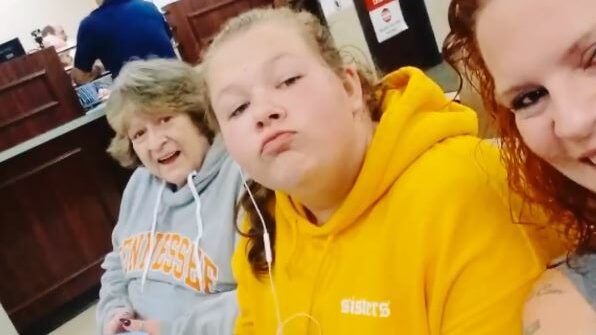 Kelsie Dolin with her grandmother