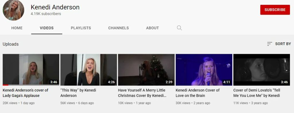 Kenedi's Youtube channel