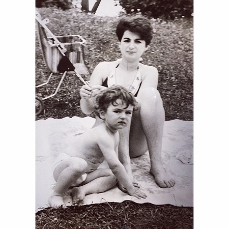 Kirill Bichutsky with his mother