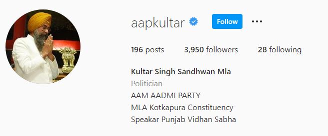 Kultar Singh Sandhwan IG profile