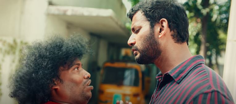 Lead actors Vishal and Yogi Babu