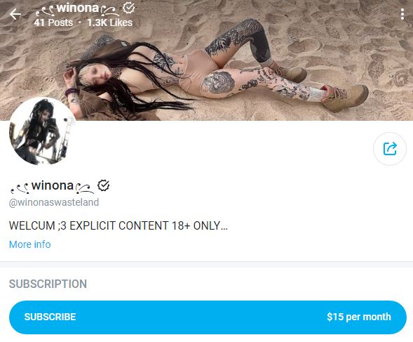 Lil Bo Weep OnlyFans account