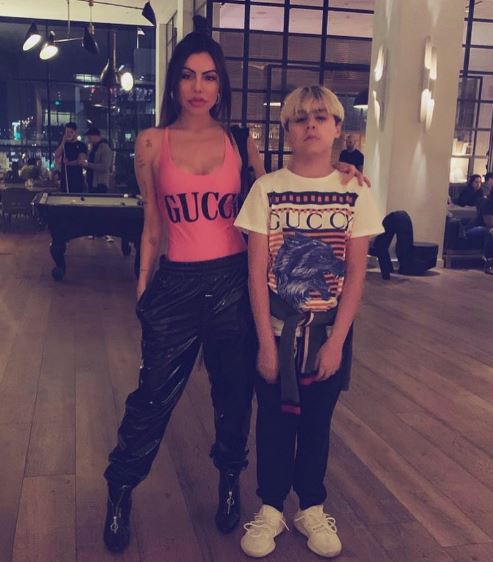 Liziane Gutierrez and her child
