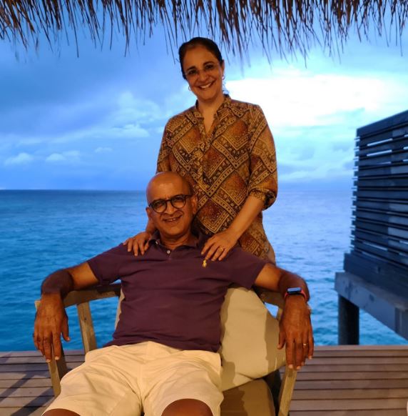 Madhabi Puri Buch with her husband