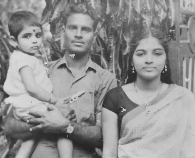 Manoj Nair old image with his parents