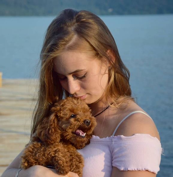 Maria and her pet dog