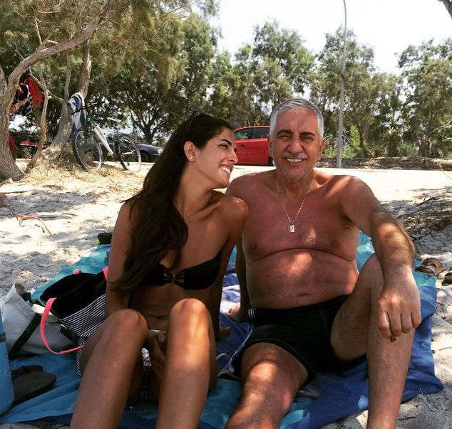 Maria with her father