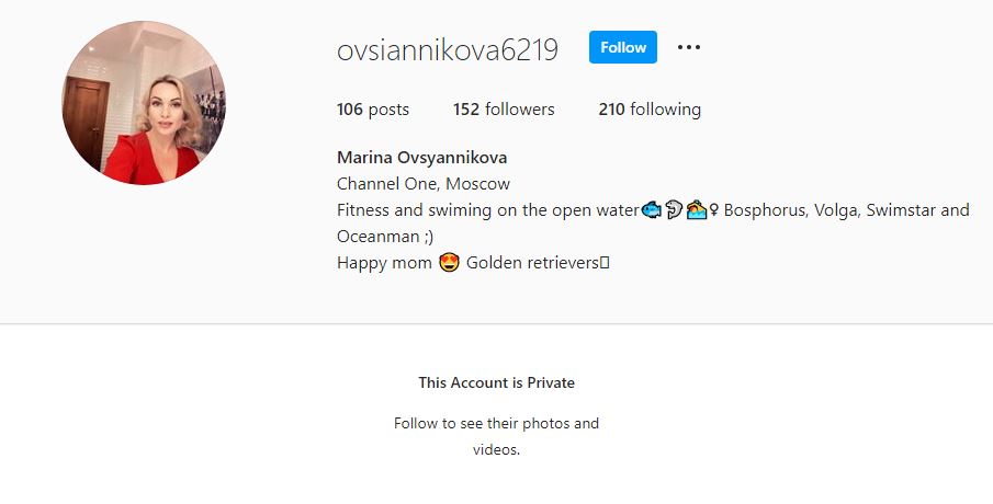 Marina Instagram account