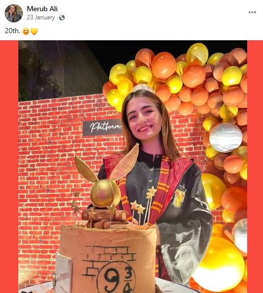 Merub Ali celebrates her 20th birthday