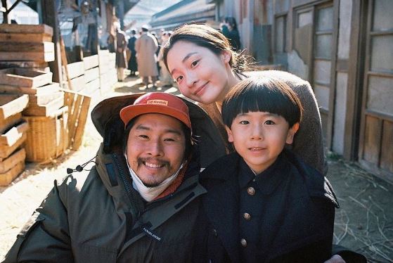 Minha Kim on the set of Pachinko