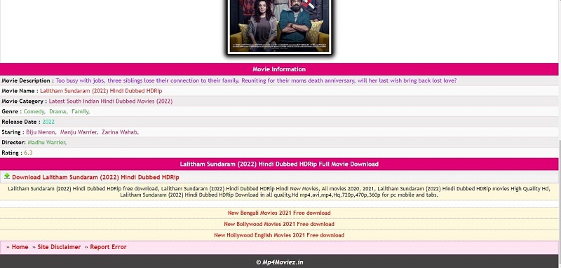 Mp4Moviez Free Movie Website