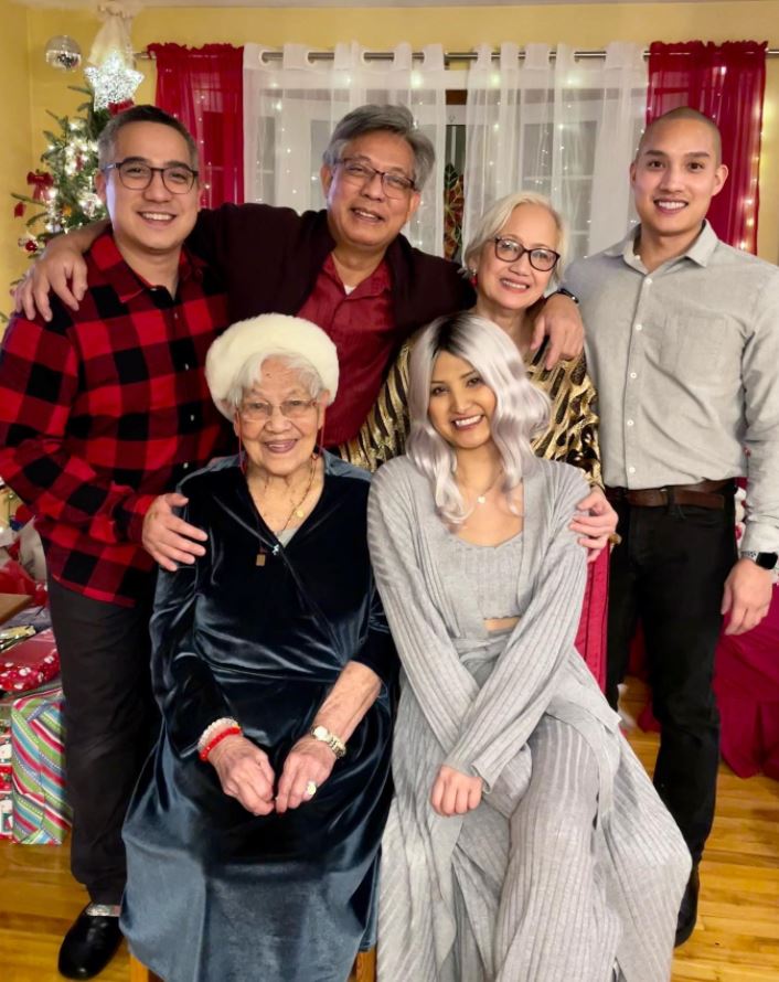 Nalie Agustin with her family