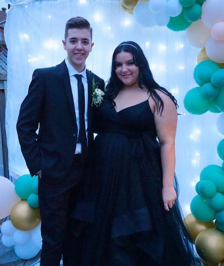 Nicolina Bozzo with her friend Christian Curriee