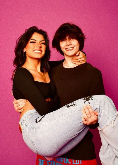 Noor Dabash with her boyfriend
