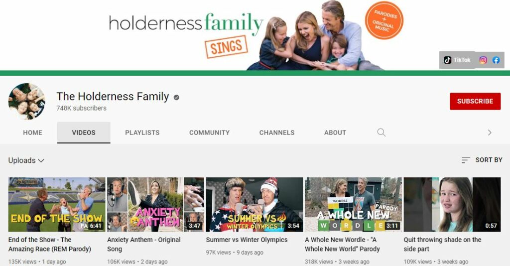 Penn Holderness YouTube channel