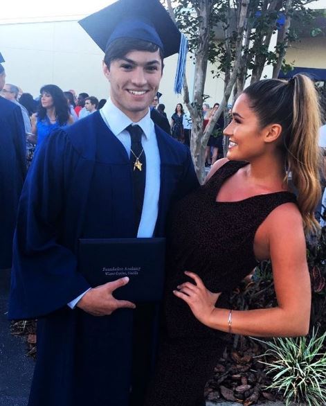Rachel Recchia with her brother