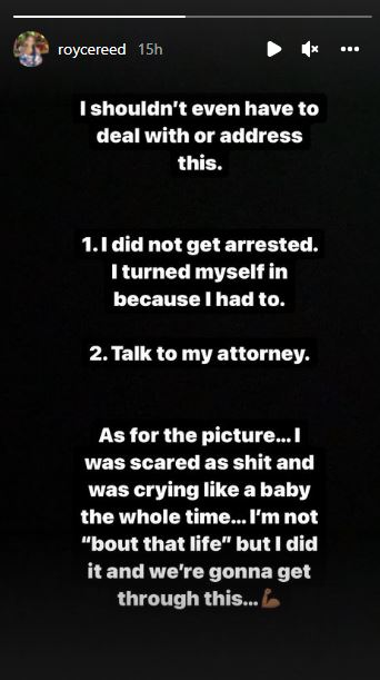 Royce Reed IG Story