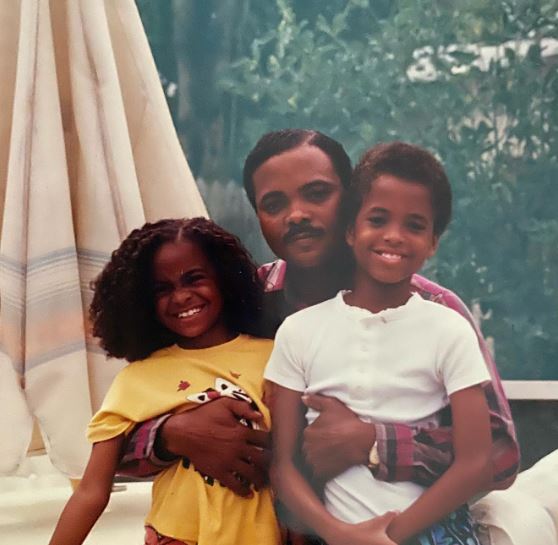 Royce with her father and brother