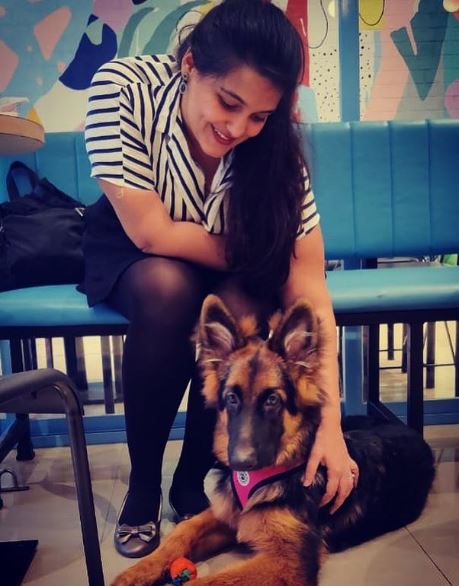 Sanah Kapur has a pet dog