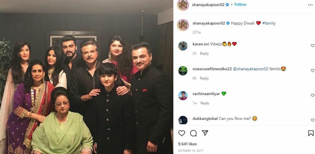 Shanaya's first IG post