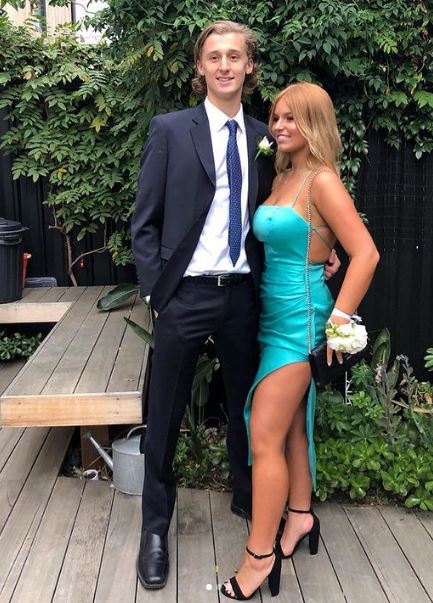 Summer Warne with her best friend