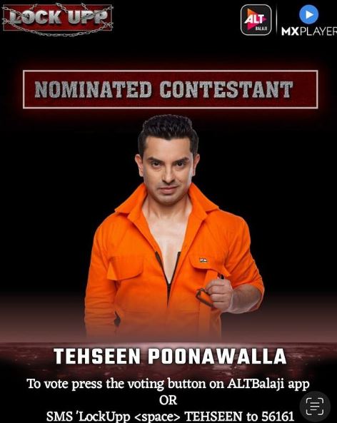 Tehseen Poonawalla appearedin Lock Upp