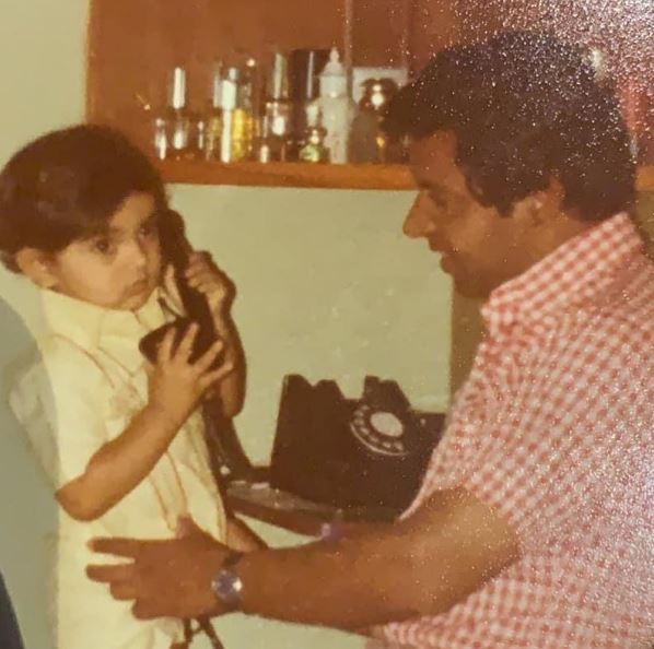 Tehseen Poonawalla old image with his dad