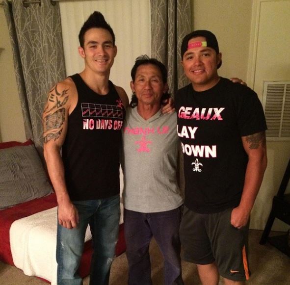 Thanh with his dad and brother