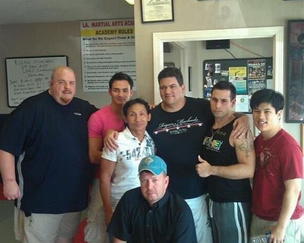 Thanh with his friends