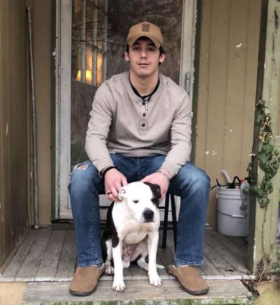 Thompson with his pet dog