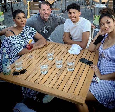 Varda Etienne with her husband and kids