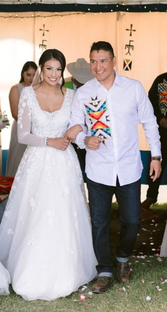 Wedding photo of Ashley and Wacey Rabbit