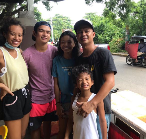 Wilma's husband Gerick Parin and kids