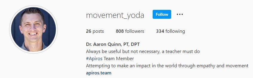 Aaron Quinn Instagram account