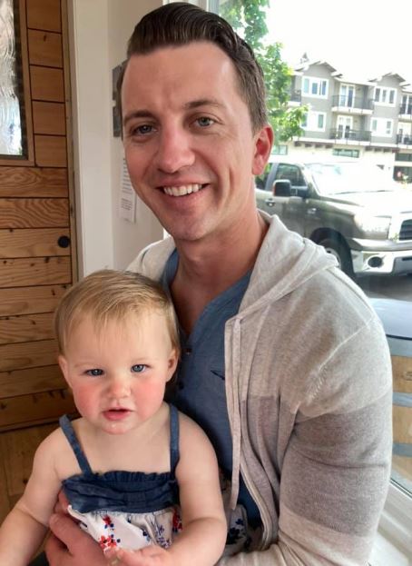Aaron Quinn with his daughter