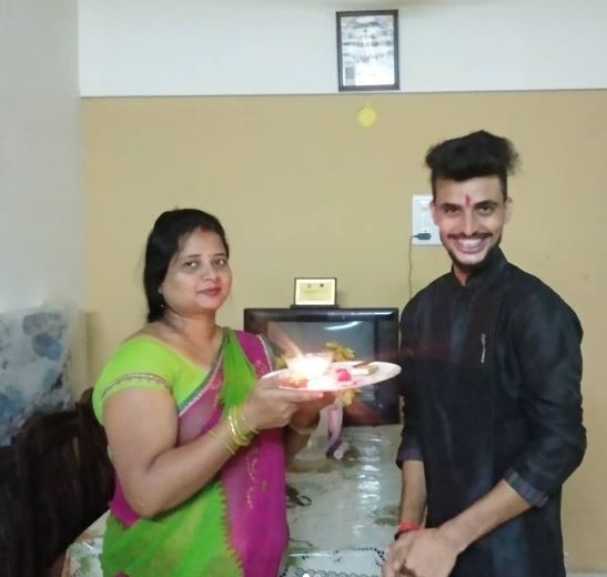 Akash Singh and his sister