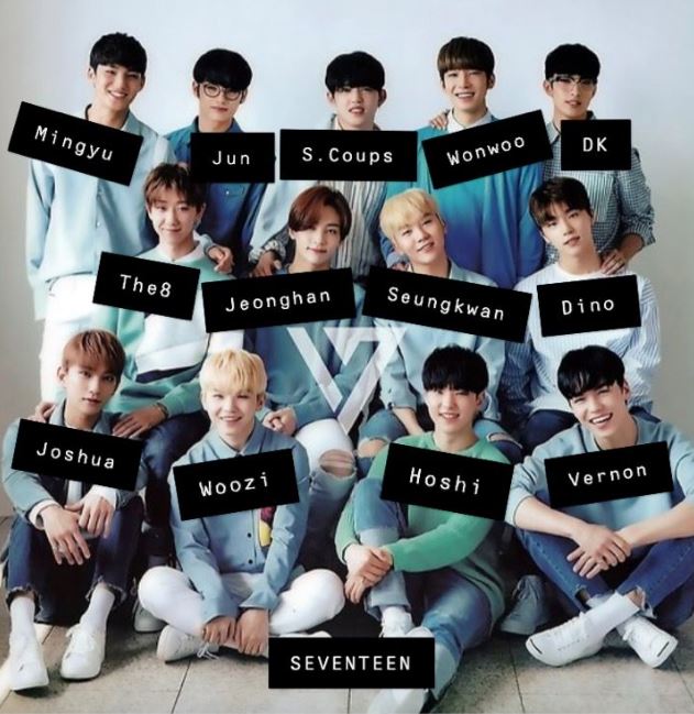 All members of Seventeen band