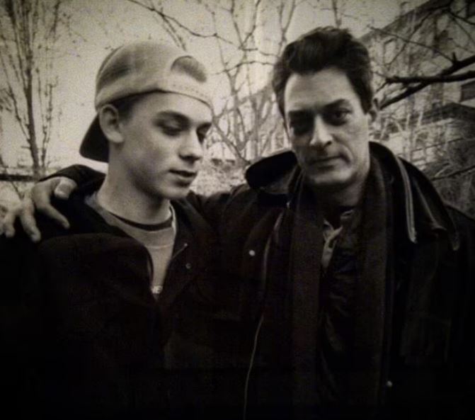 An old photo of Daniel with Paul Auster