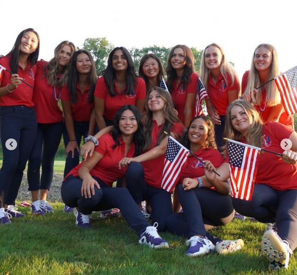 Anna and her golf team