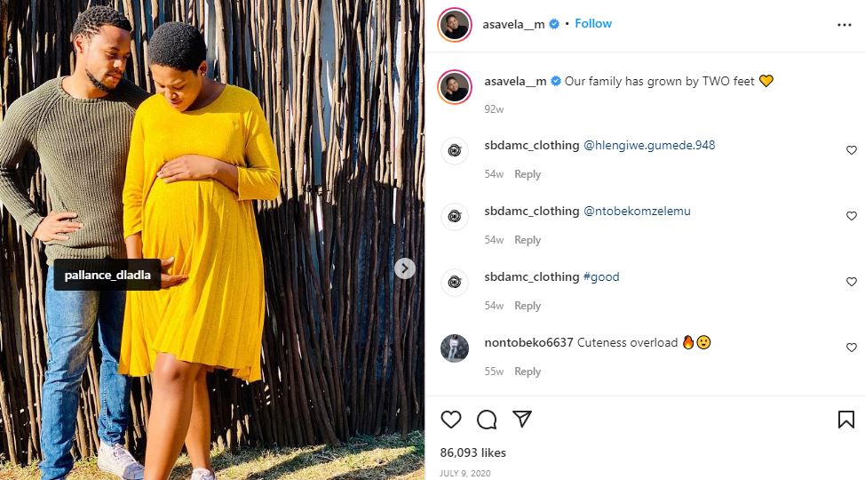 Asavela Mngqithi with her partner Pallance